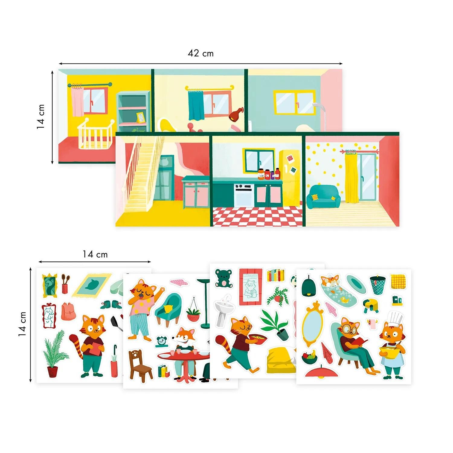 maildor Sticker 6x Stick Story, Zuhause - Mehrfarbig AF034C, Kreativset