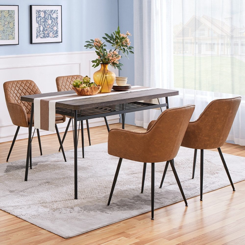 Yaheetech Esszimmerstuhl Küchenstühle (4 St), Stuhl-Set Polsterstühle mit A günstig online kaufen