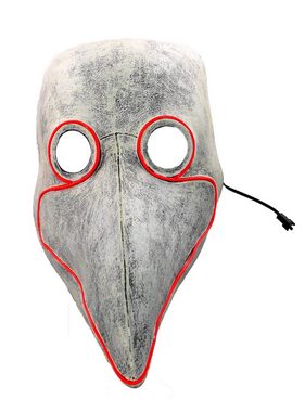 Ghoulish Productions Verkleidungsmaske Pestdoktor LED Maske, Die Maske des mittlealterlichen Pestarztes mit neuzeitlichem Touch