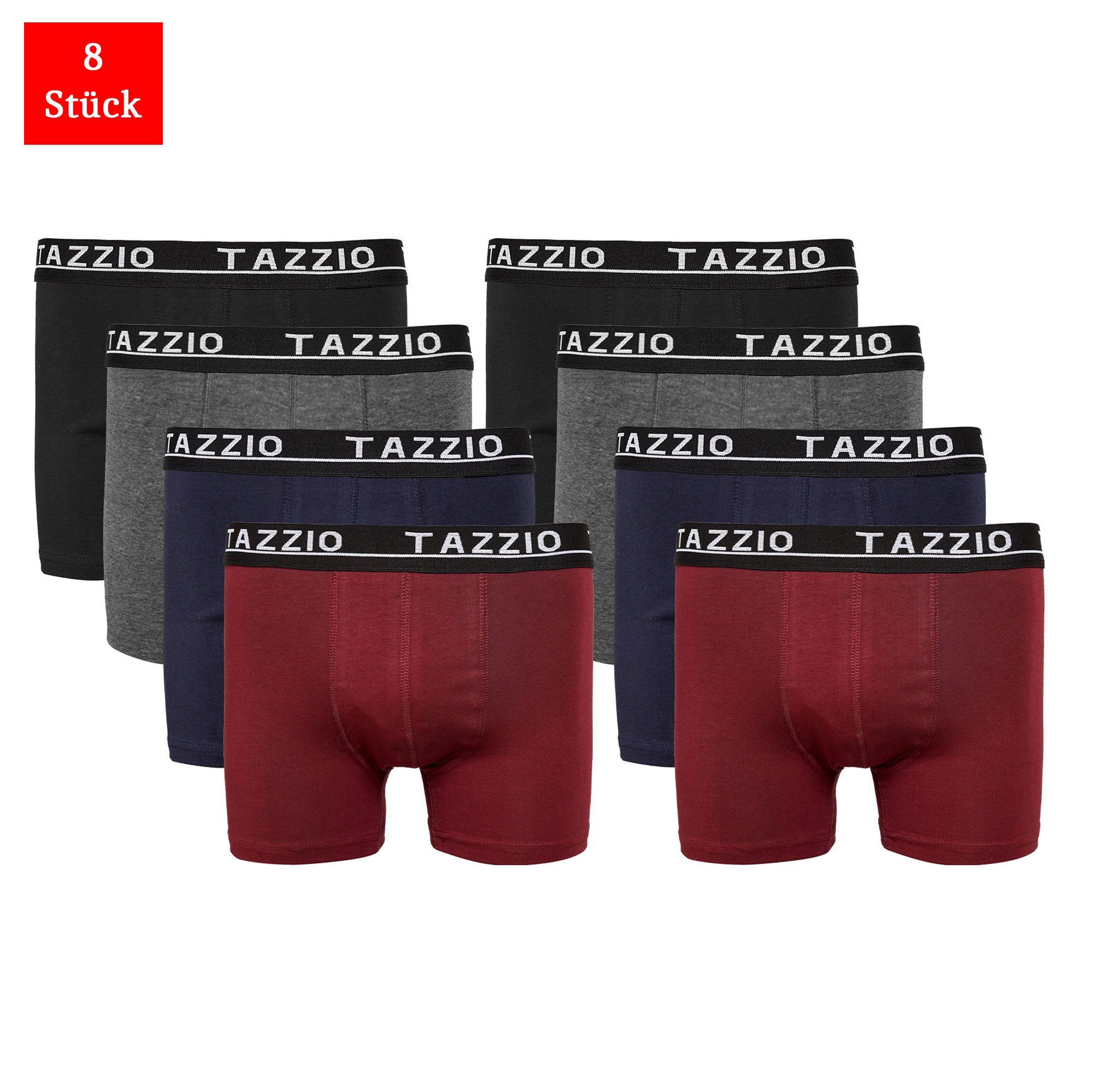 Tazzio Боксерские мужские трусы, боксерки 8er SET (Packung, 8-St., 8er-Pack) Unterwäsche Unterhosen Männer Retroshorts