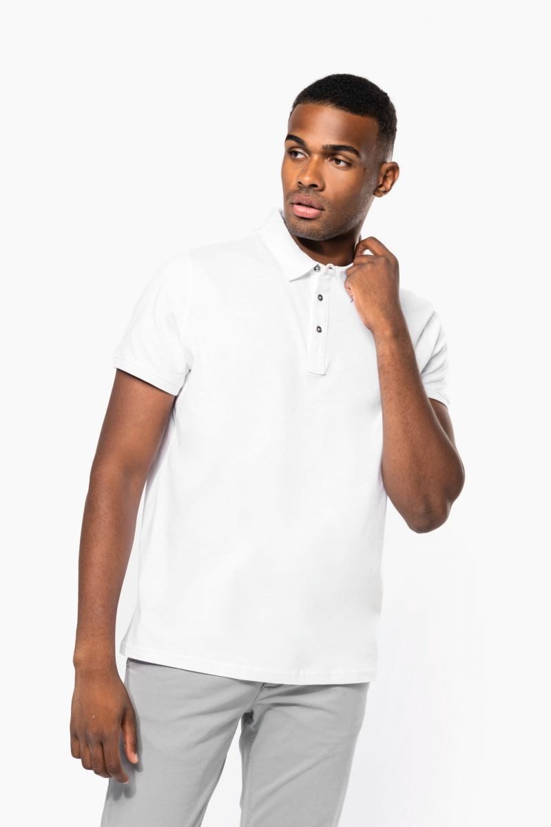Kariban Langarm-Poloshirt Jersey-Kurzarm-Polohemd für Herren