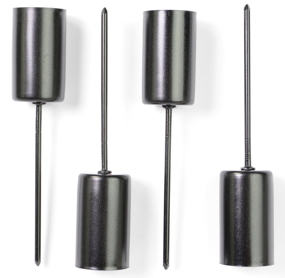 RIFFELMACHER & WEINBERGER Kerzenhalter Stabkerzenhalter für Adventskranz und Gesteck - 4 Stück Ø 23mm (4 St) Schwarz