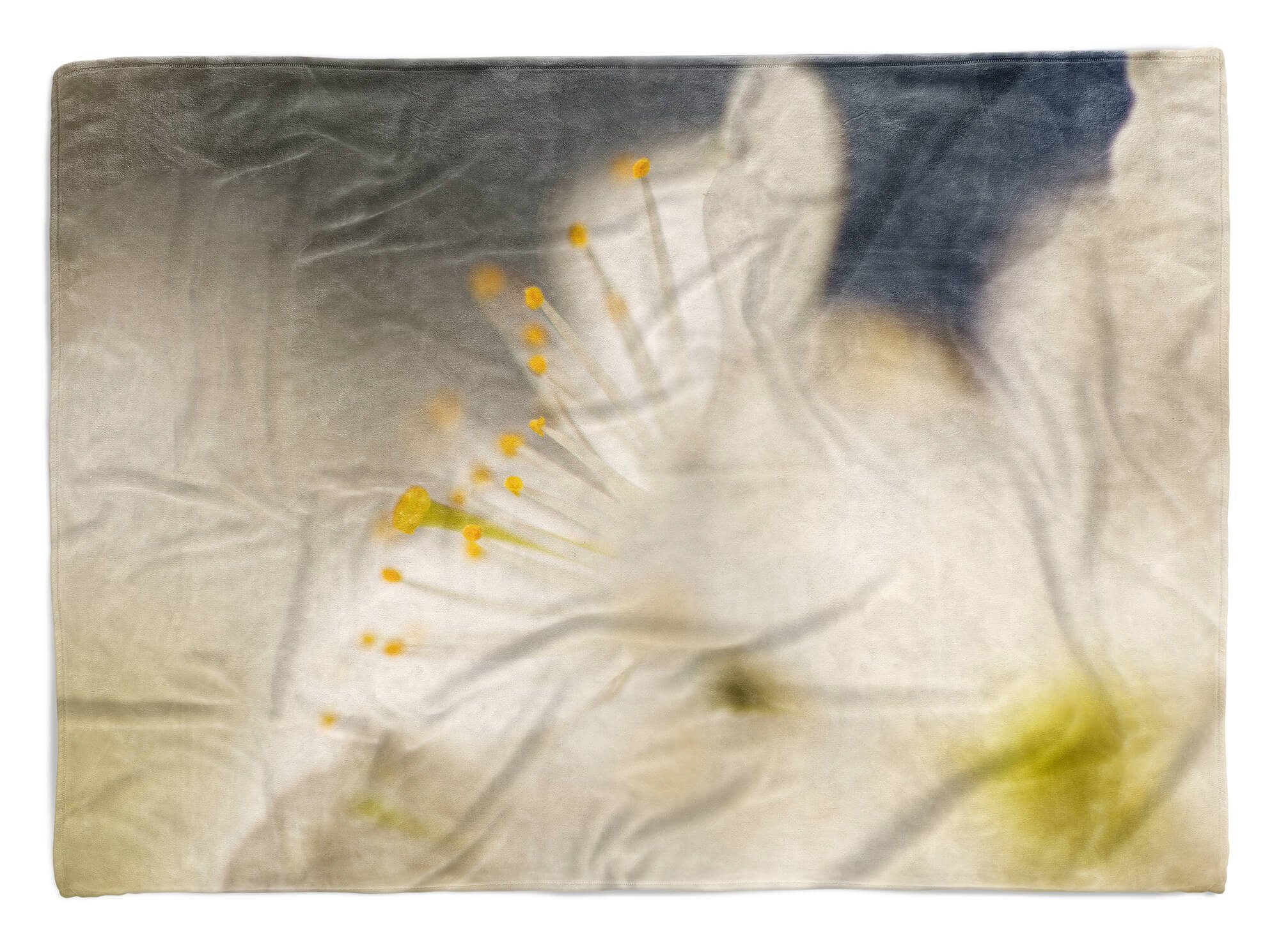 Art Handtuch Handtücher Kuscheldecke Blume, mit Saunatuch Baumwolle-Polyester-Mix Sinus (1-St), Nahaufnahme Handtuch Fotomotiv Strandhandtuch