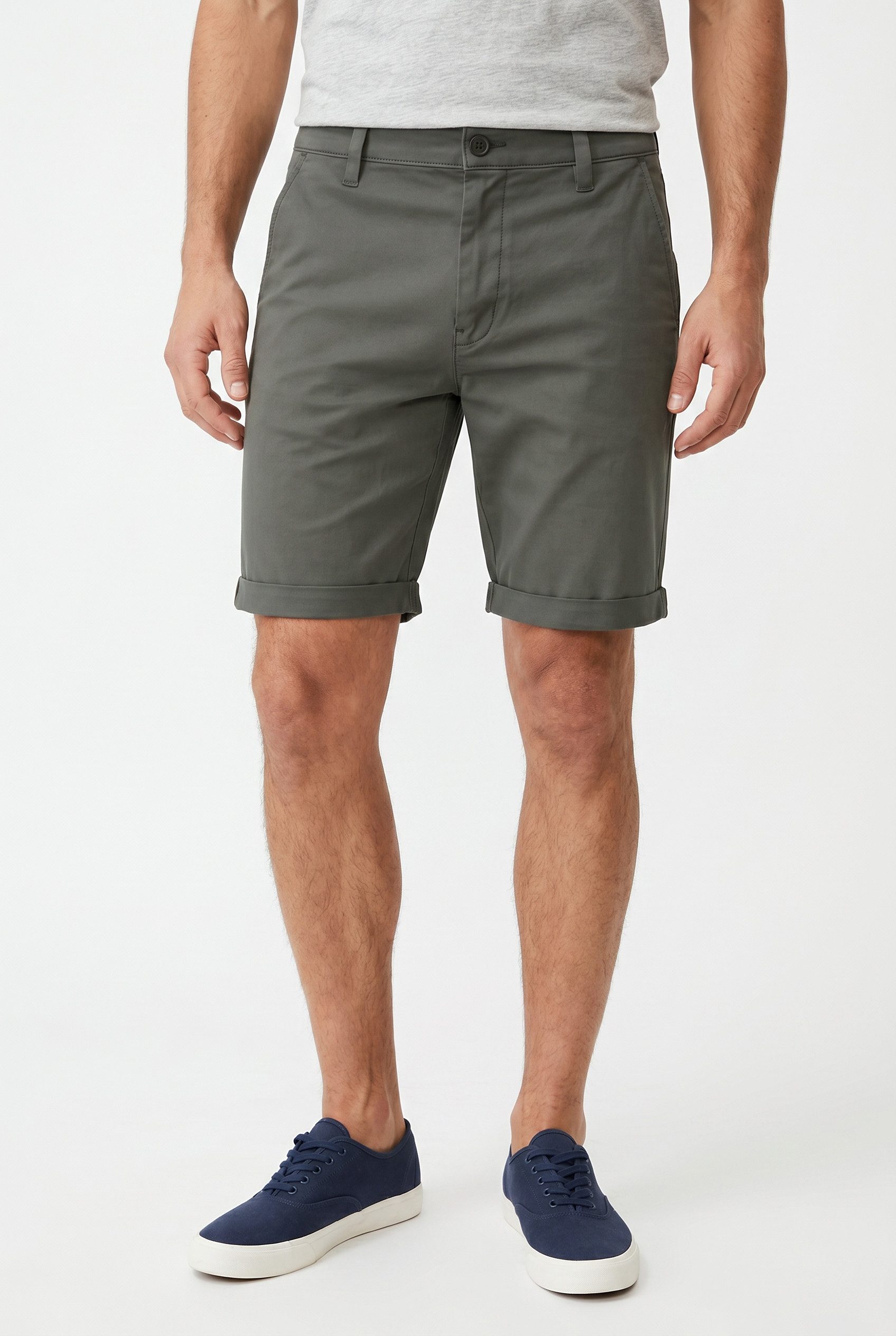 QS Chinoshorts normale Leibhöhe, Rollsaum, mit Elasthan