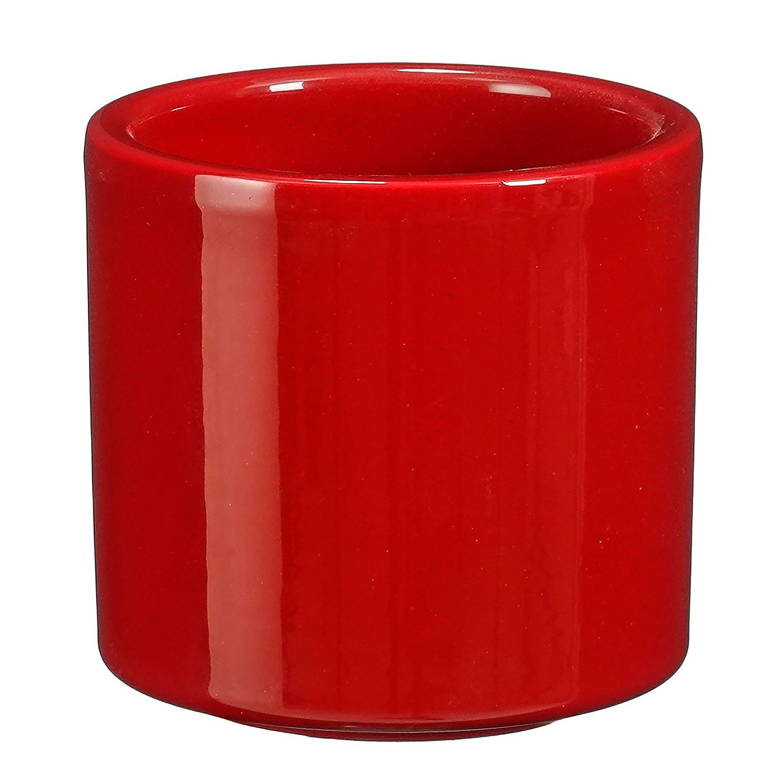 Grande Coquille "Marina" En Céramique Rouge Vif - Cache-pot Vintage Années 70