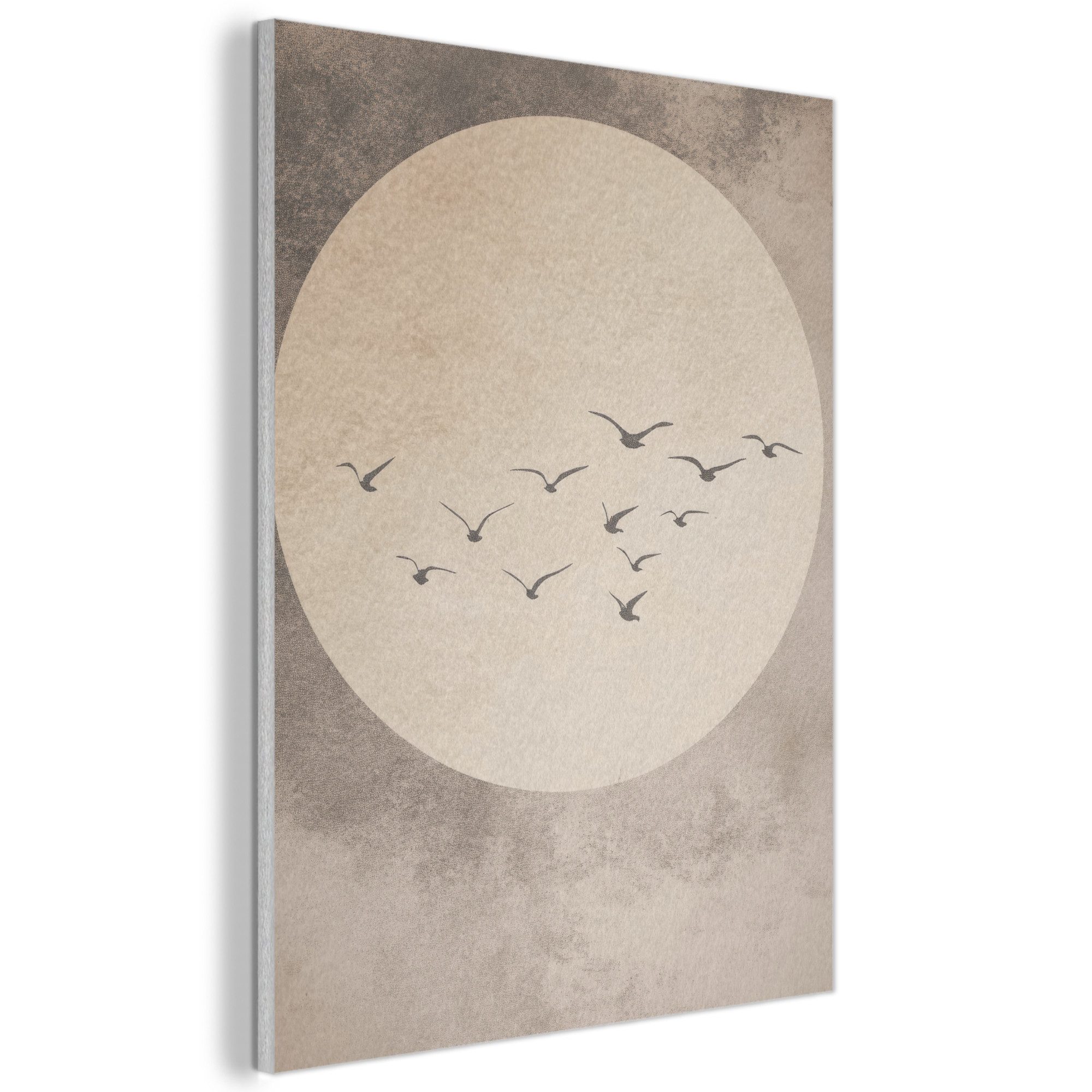 MuchoWow Gemälde Vogel - Beige - günstig online kaufen
