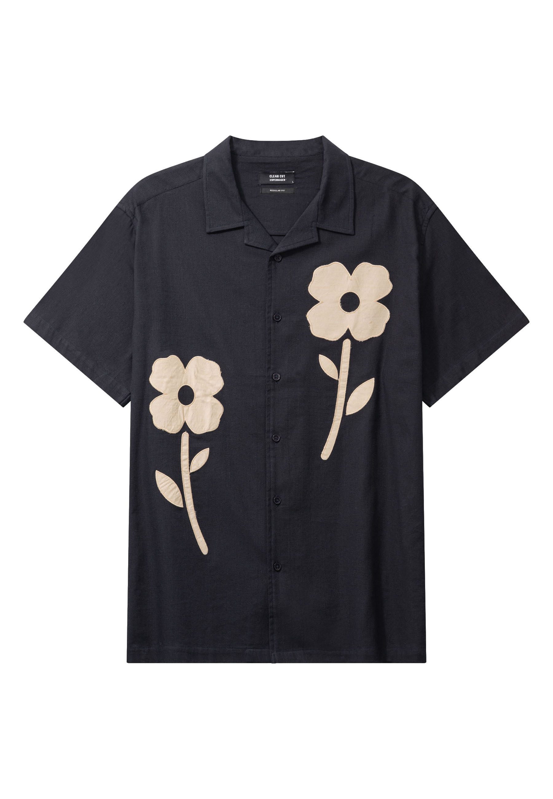 Clean Cut Copenhagen Langarmhemd Clean Cut Copenhagen Bowling Feliz S/S Shirt (1-tlg)