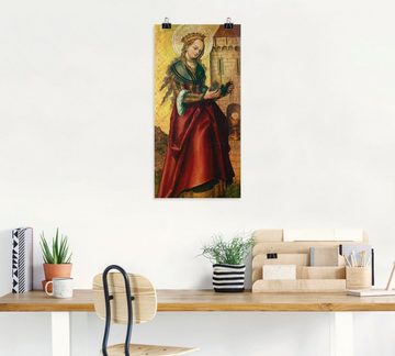Artland Wandbild Die heilige Barbara., Frau (1 St), als Leinwandbild, Poster in verschied. Größen