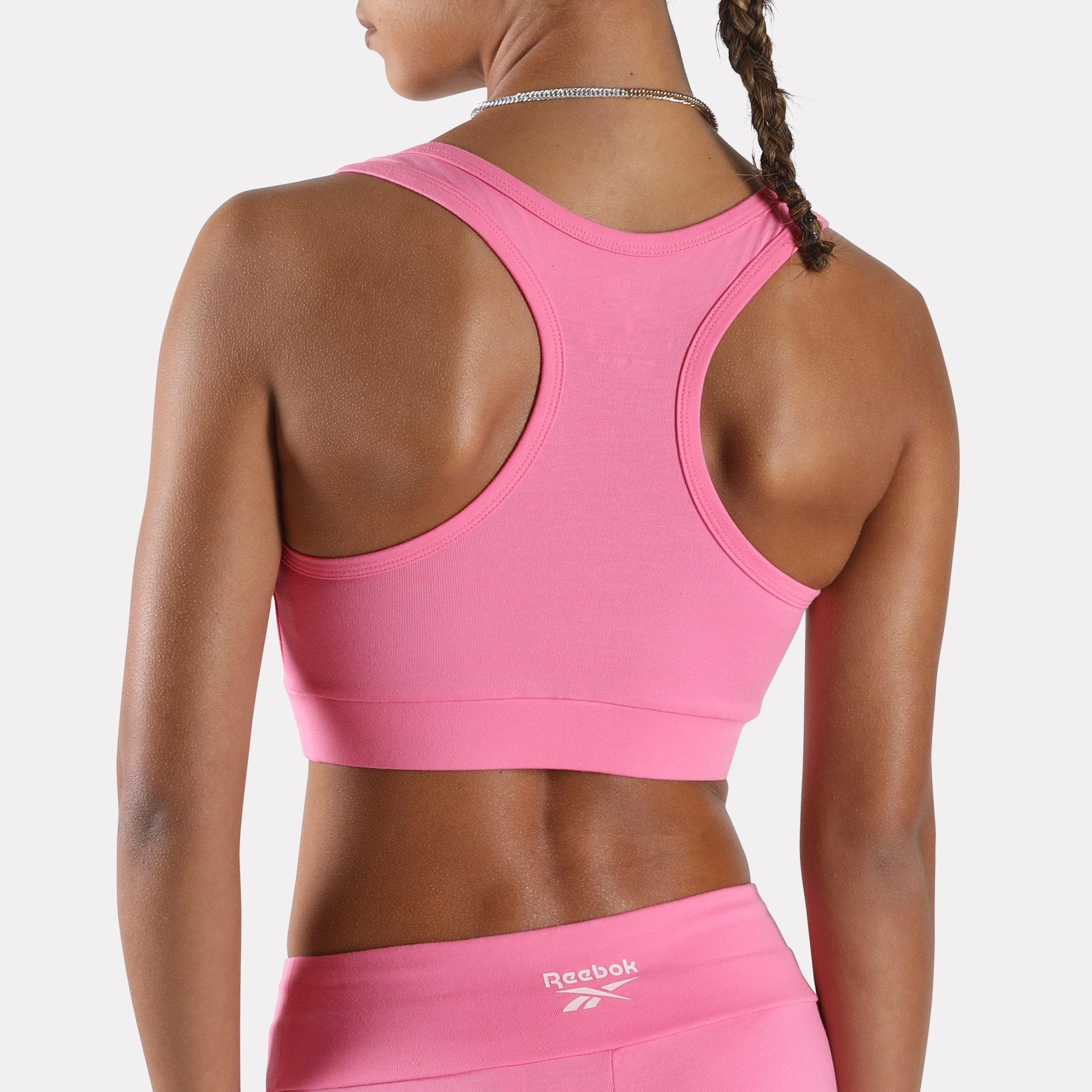 Reebok Sport-BH ID COTTON BRALETTE aus Baumwolle und Elasthan, maschinenwaschbar, mit Baumwollanteil