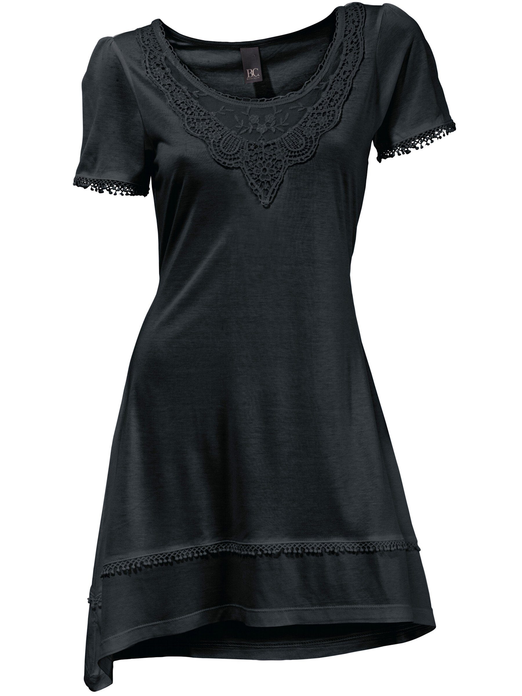 heine T-Shirt Longshirt Kurzarm