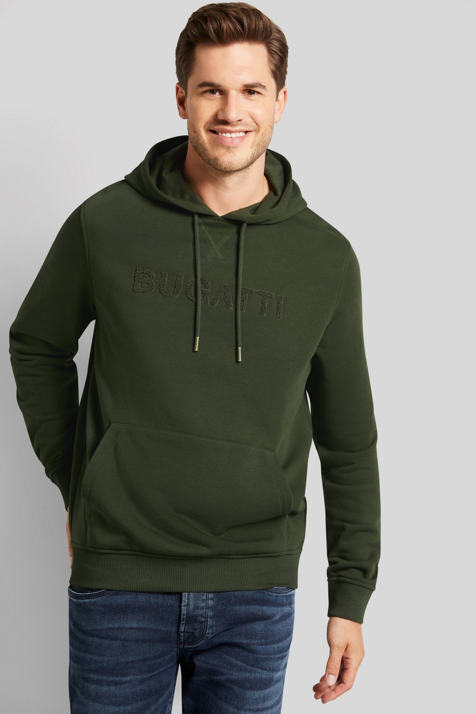 bugatti Sweatshirt mit Logo-Print