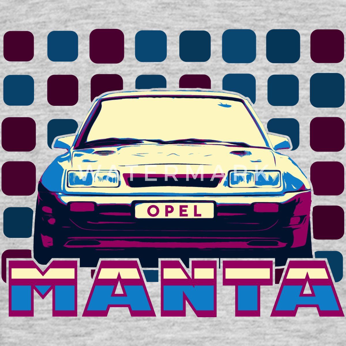 Spreadshirt T-Shirt Opel Manta Frontsicht Cooles 80er Design Männer T-Shirt (1-tlg)