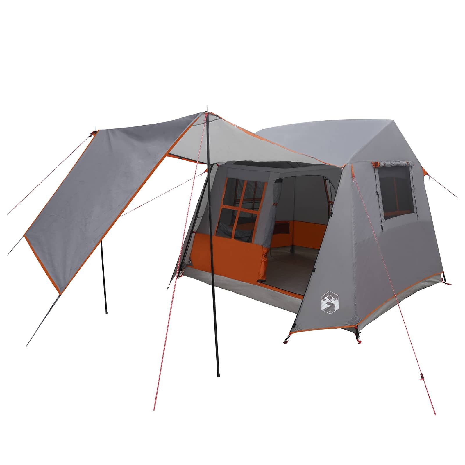 vidaXL Tunnelzelt Tunnelzelt Grau und Orange 275 x 240 x 200 cm, (1 tlg)
