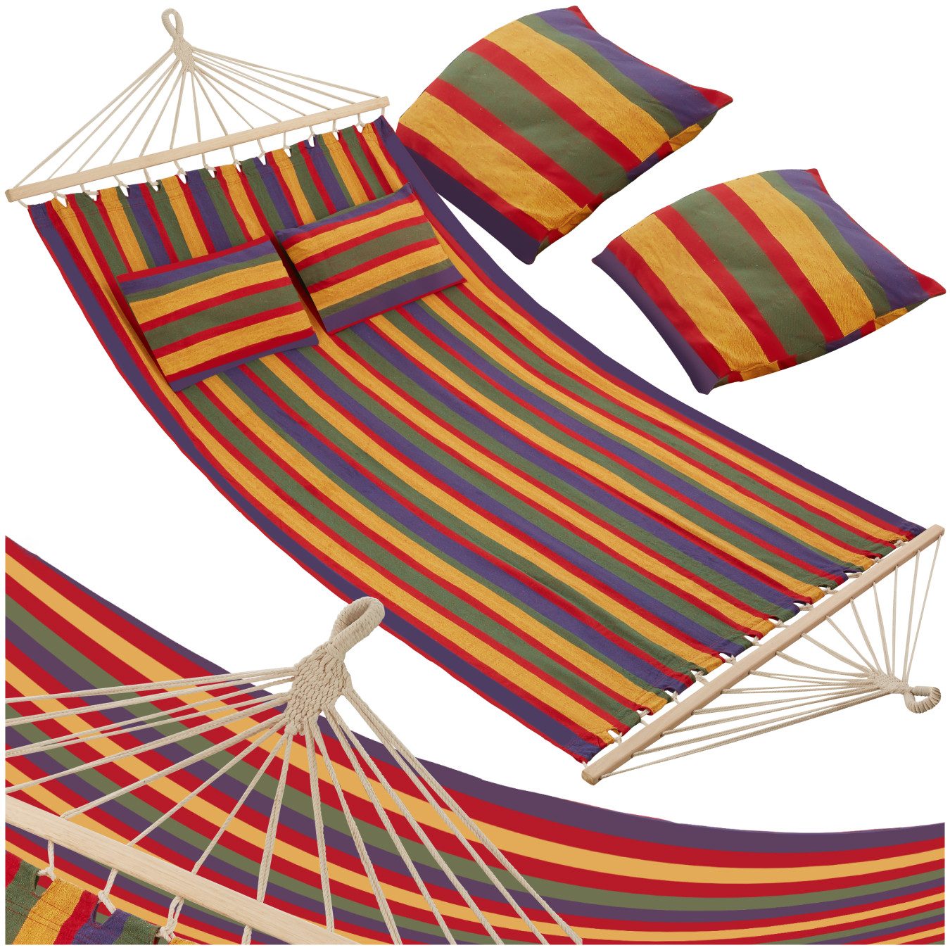 tectake Hängematte Hammock Eden, mit Spreitzstäben, für 2 Personen günstig online kaufen