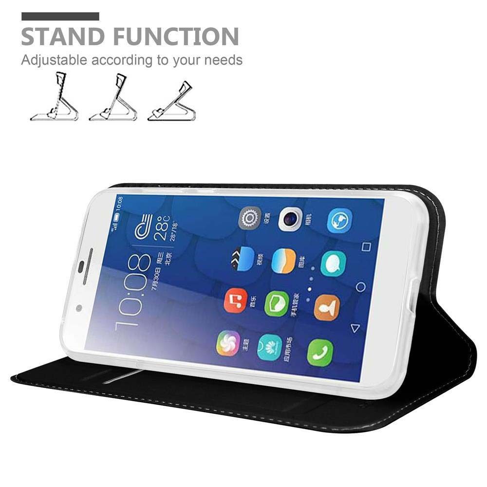 Cadorabo Handyhülle für Honor 6 PLUS Hülle Honor 6 PLUS, Schutzhülle Hülle mit Standfunktion, Magnetverschluss und Kartenfach