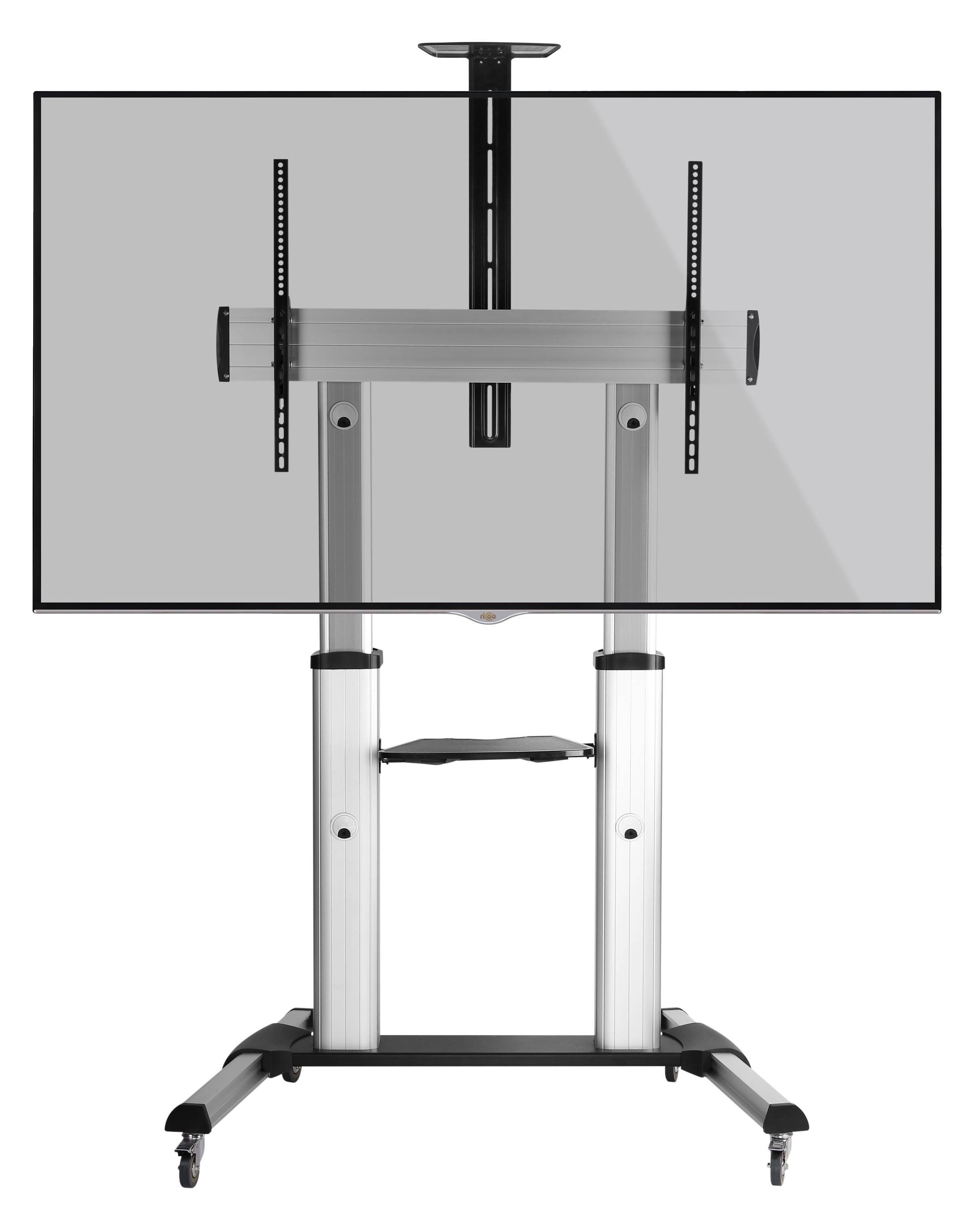 RICOO TV-Ständer Mobiler TV-Ständer für 55"-110" max 100 kg höhenverstellbar FS0610, (bis 110 Zoll, bis VESA 1000 x 600, 1-tlg., 100 kg Belastbarkeit, für 140-279 cm (55"-110) Bildschirm-Diagonale, TV Standfuß mit Rollen Fernseher Stativ höhenverstellbar neigbar)