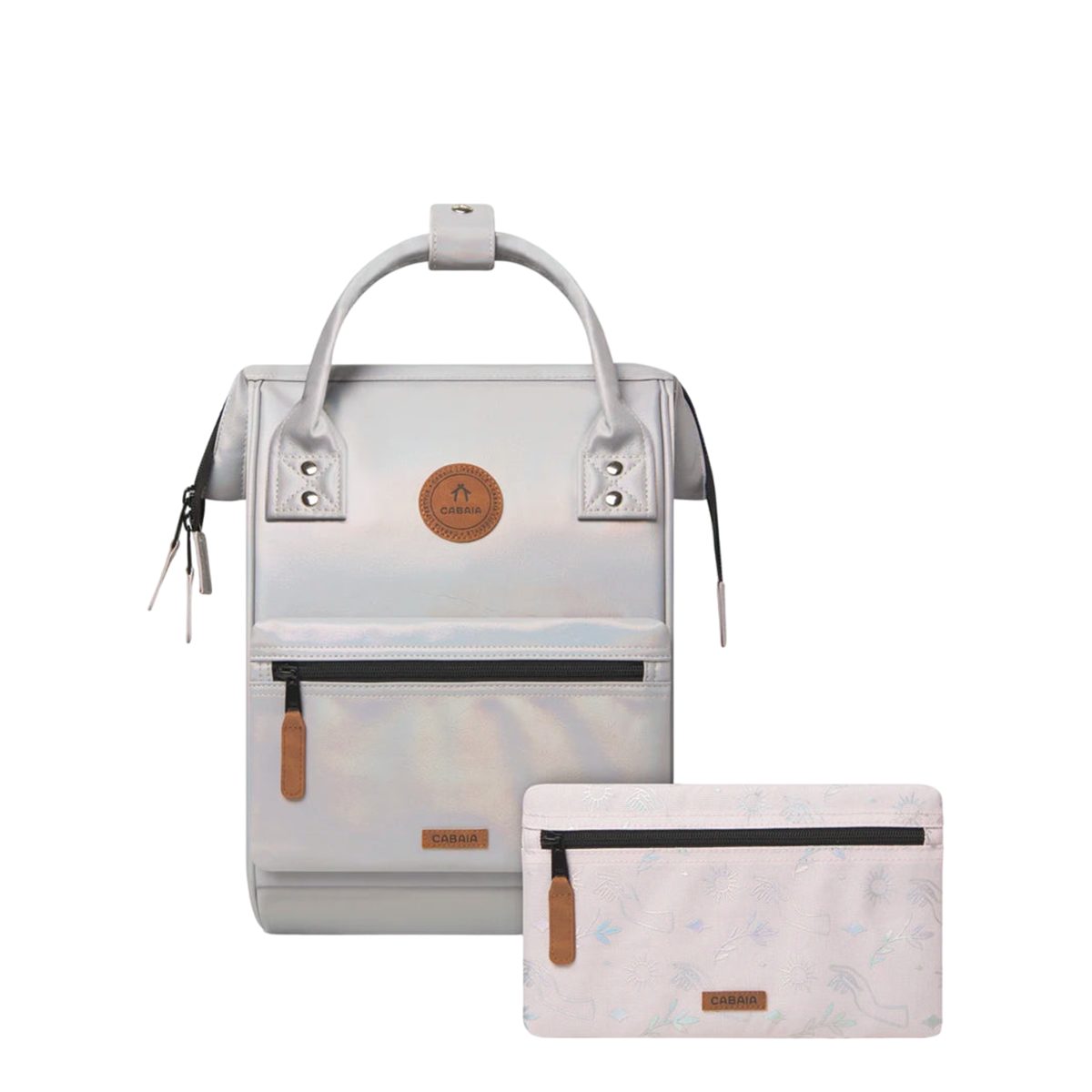 CABAIA Rucksack Rennes (Set, 3-tlg., inkl. 2 auswechselbaren Vordertaschen), Tagesrucksack mit austauschbaren Vordertaschen