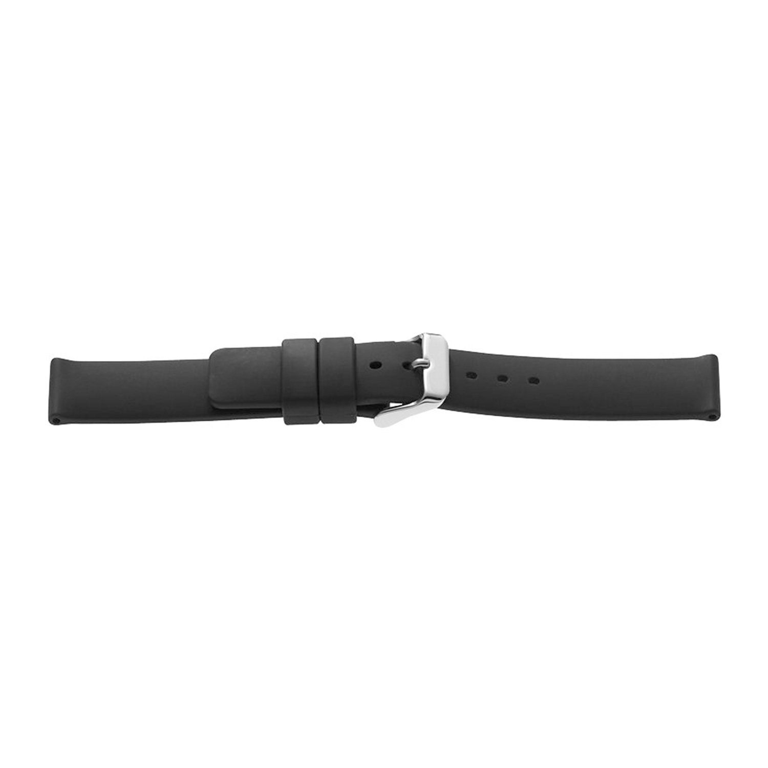 Selva Technik Uhrenarmband Silikonband 20 mm schwarz