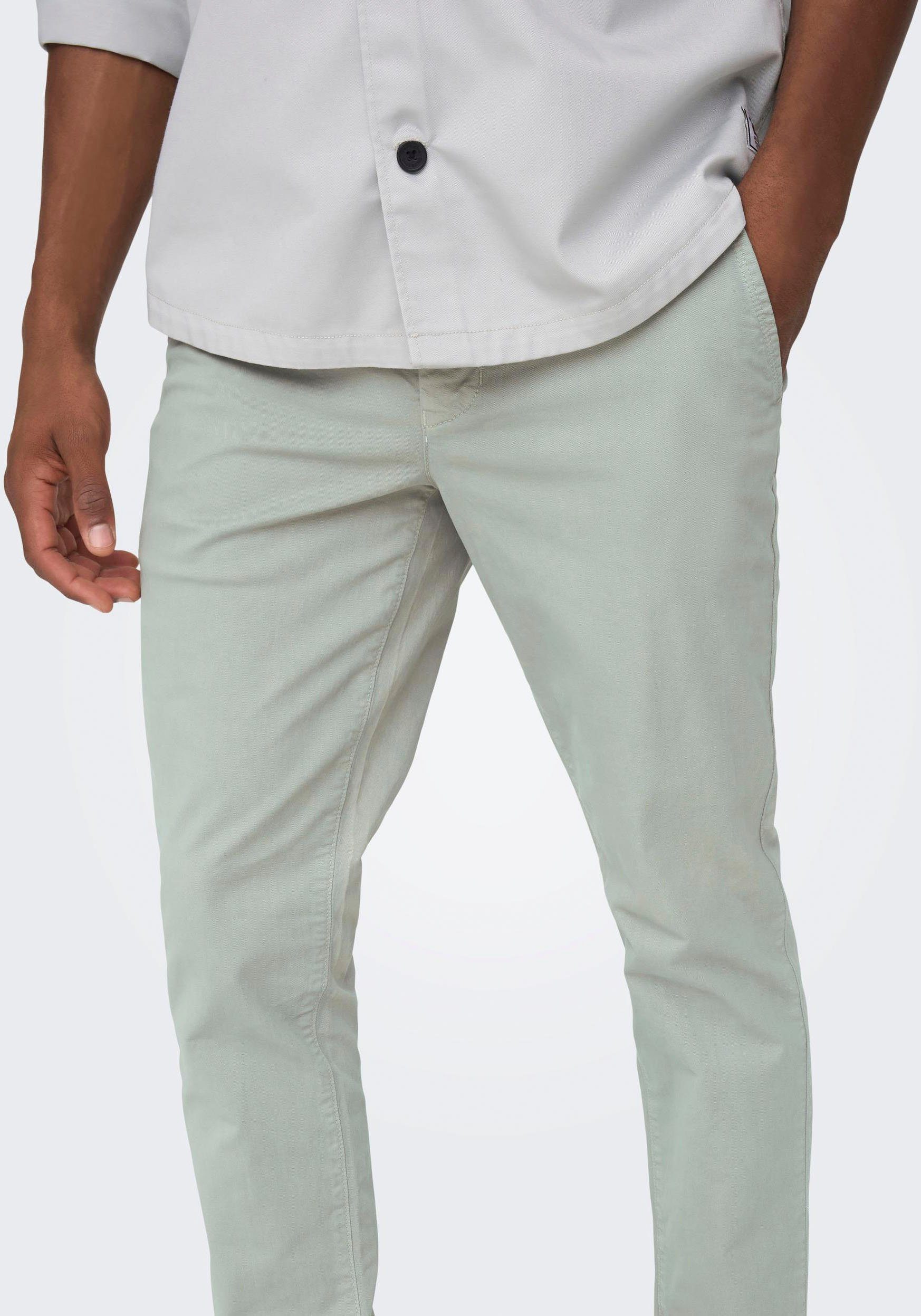 ONLY & SONS limestone im 4-Pocket-Style Chinohose