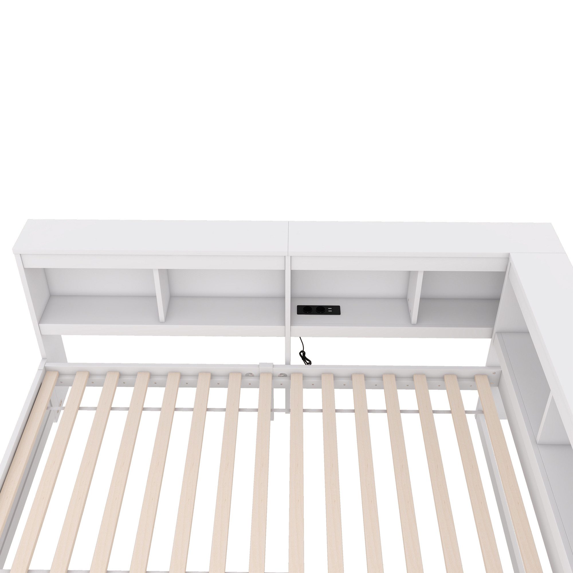 STILVORA Schlafsofa 90×200 mit Schubladen,Tagesbett Daybett mit Steckdose&Lattenrost, mit Lattenrost, zwei Schubladen und USB-Ladeanschlüssen, ohne Matratze