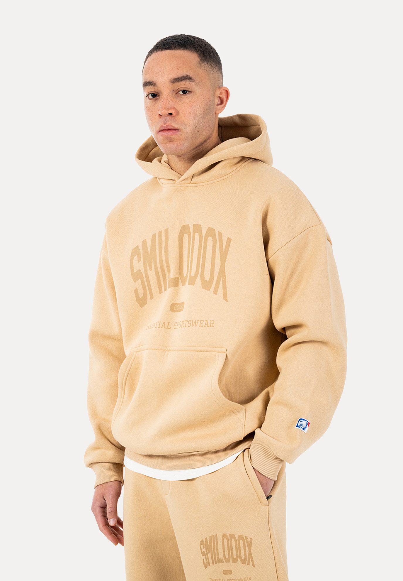 Hoodie Oswin, Oversized Pullover Herren, Sweater mit Frontprint und Kapuze