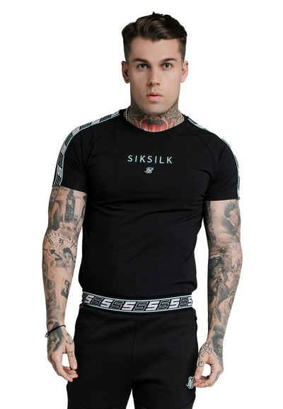 Siksilk T-Shirt »SikSilk Herren T-Shirt S/S RAGLAN EXHIBIT GYM TEE SS-17226 Black Schwarz«