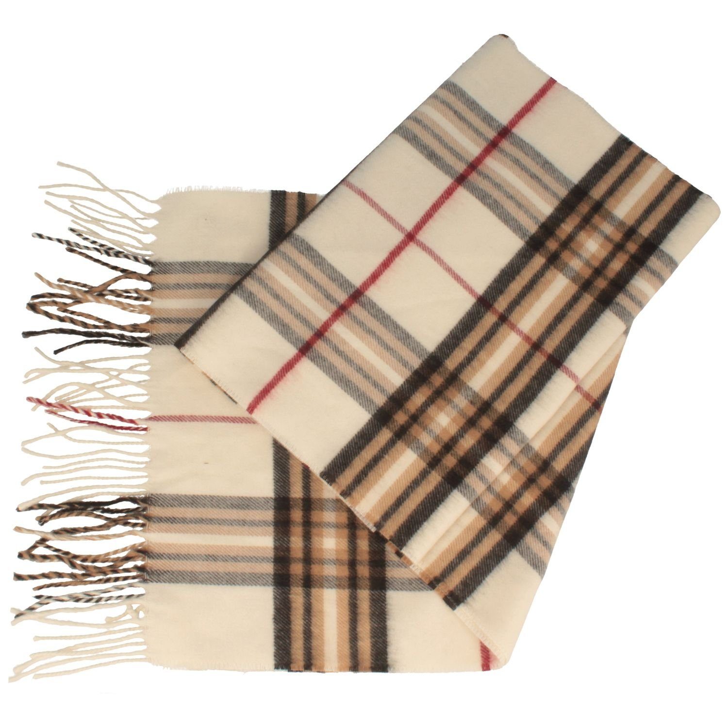 Breiter Schal, Cashmink im Tartan-Karo mit günstig online kaufen