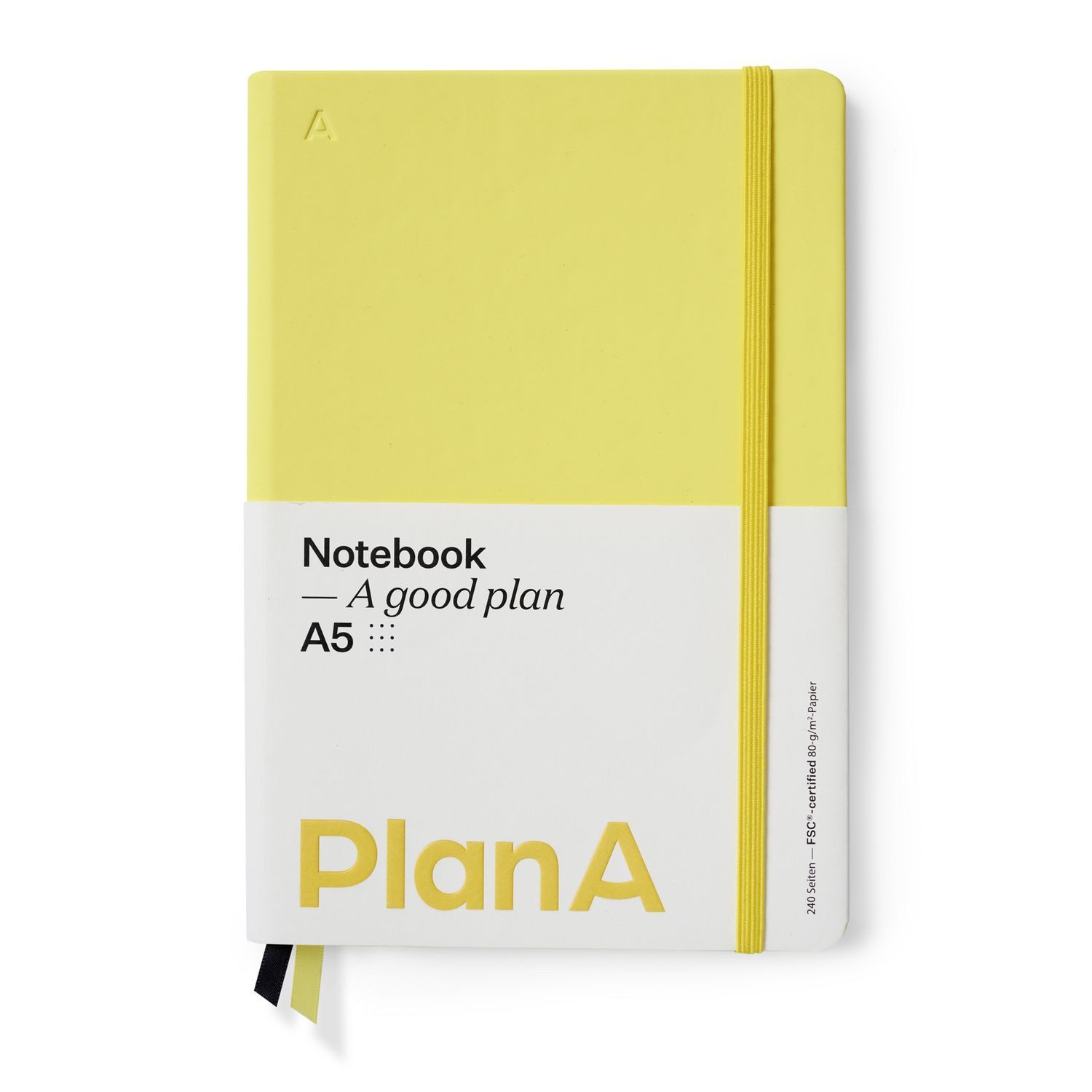Notizbuch Notizbuch A5 Hardcover Punktiert Lemon Yellow