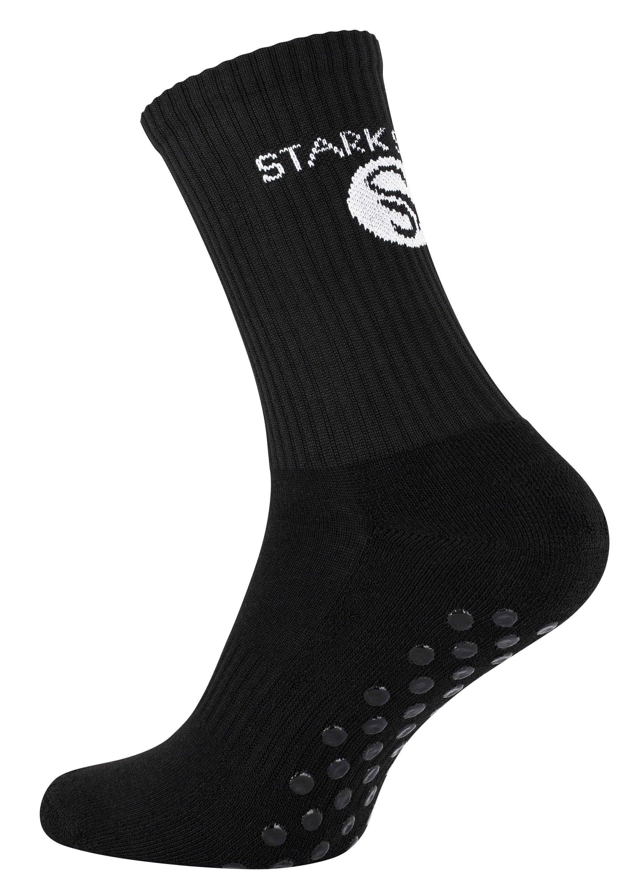 Sportsocken - mit Stark Fußball Sportsocken Schwarz Anti-Rutsch-Sohle Socken Rutschfeste Soul®