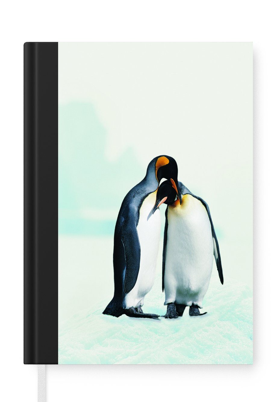 MuchoWow Notizbuch Pinguine - Schnee - Familie, Journal, Merkzettel, Tagebuch, Notizheft, A5, 98 Seiten, Haushaltsbuch
