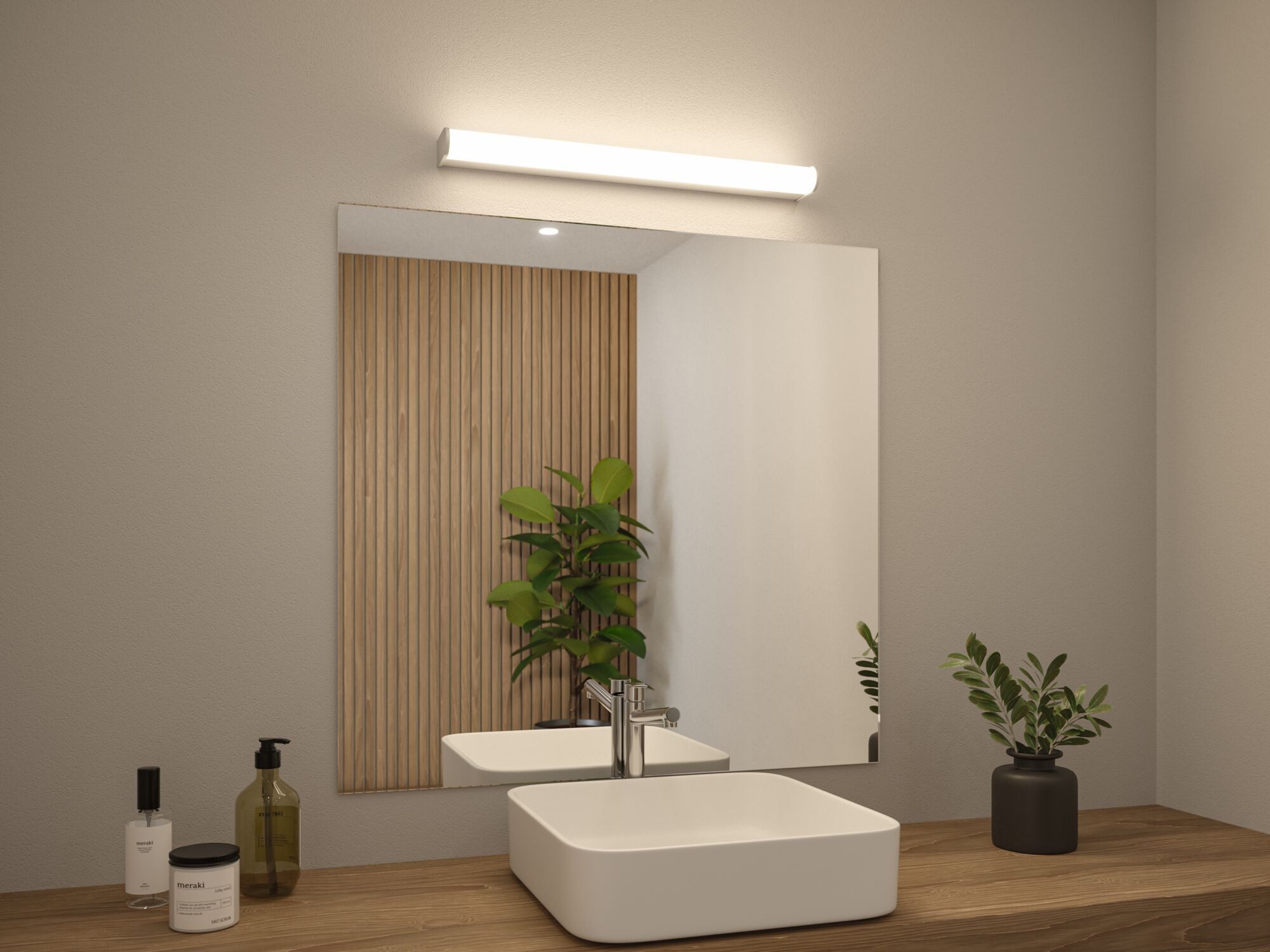 Paulmann LED Wandleuchte Selection Bathroom LED Wandleuchte Arneb IP44 3000K 1000lm 230V 12,5 W, LED fest integriert, Warmweiß