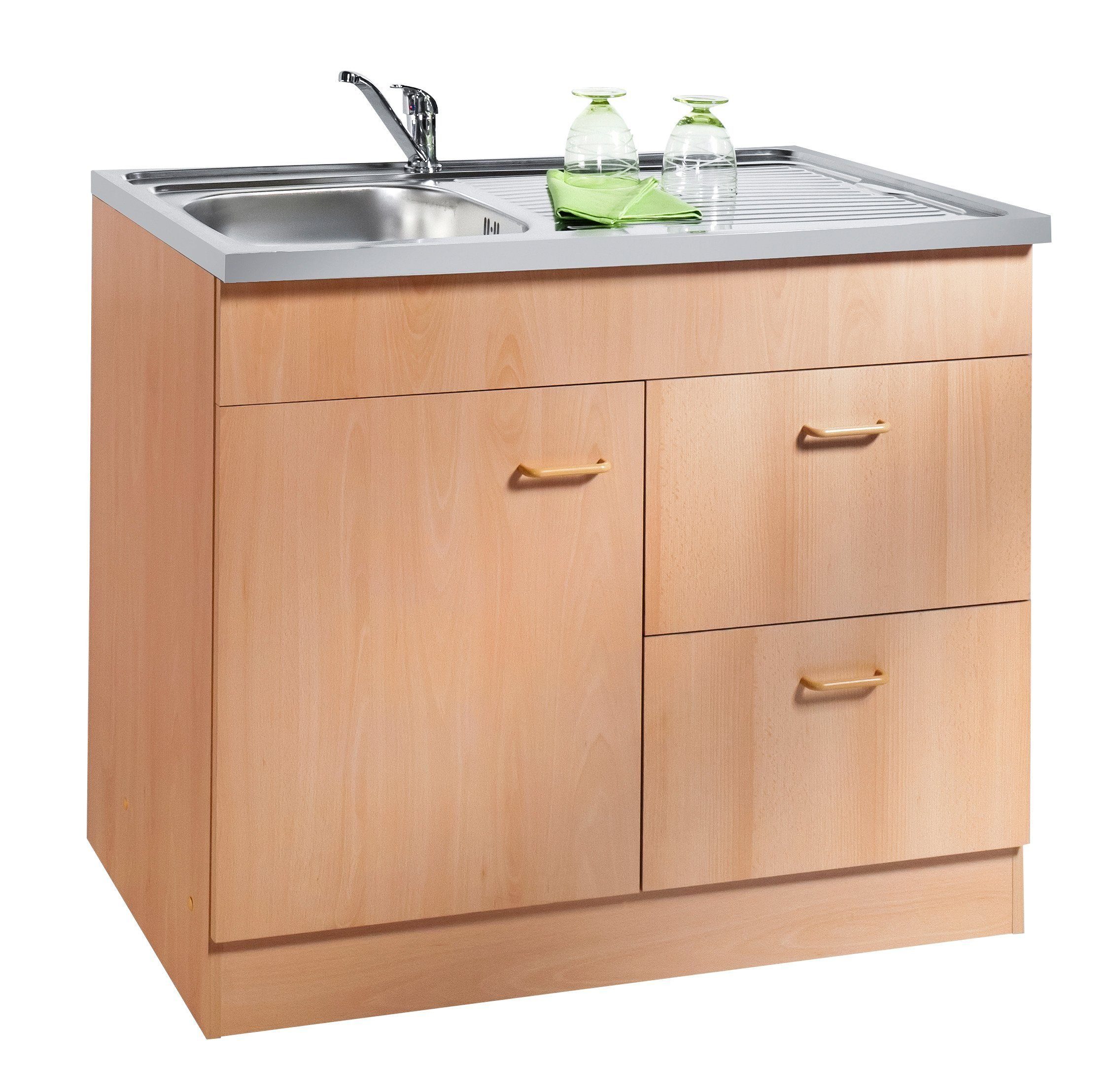 KOCHSTATION Spülenschrank KS-Elster Breite 100 cm