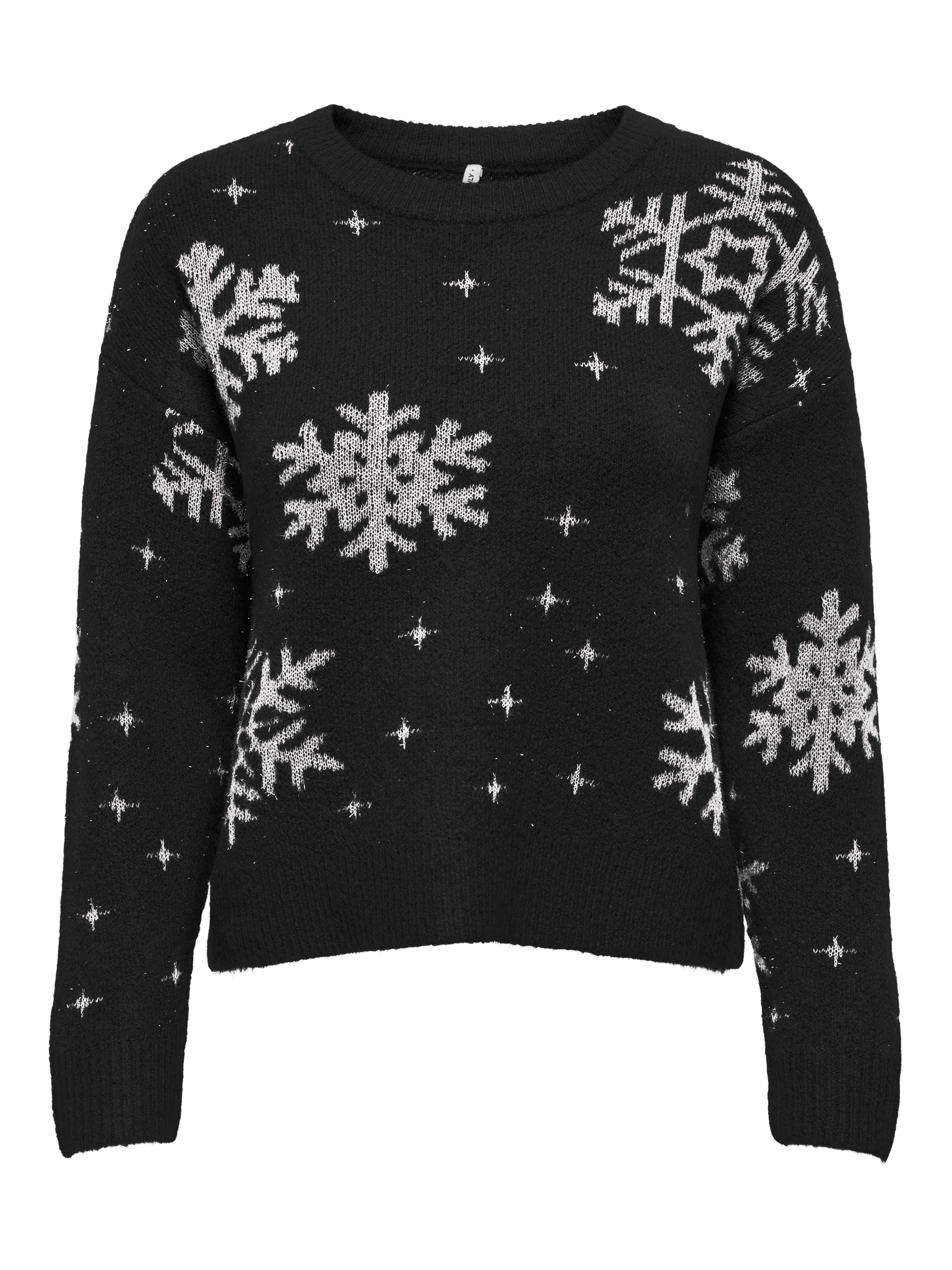ONLY Weihnachtspullover ONLXMAS ROLFA LS ONECK SNOWFLAKES KNT günstig online kaufen