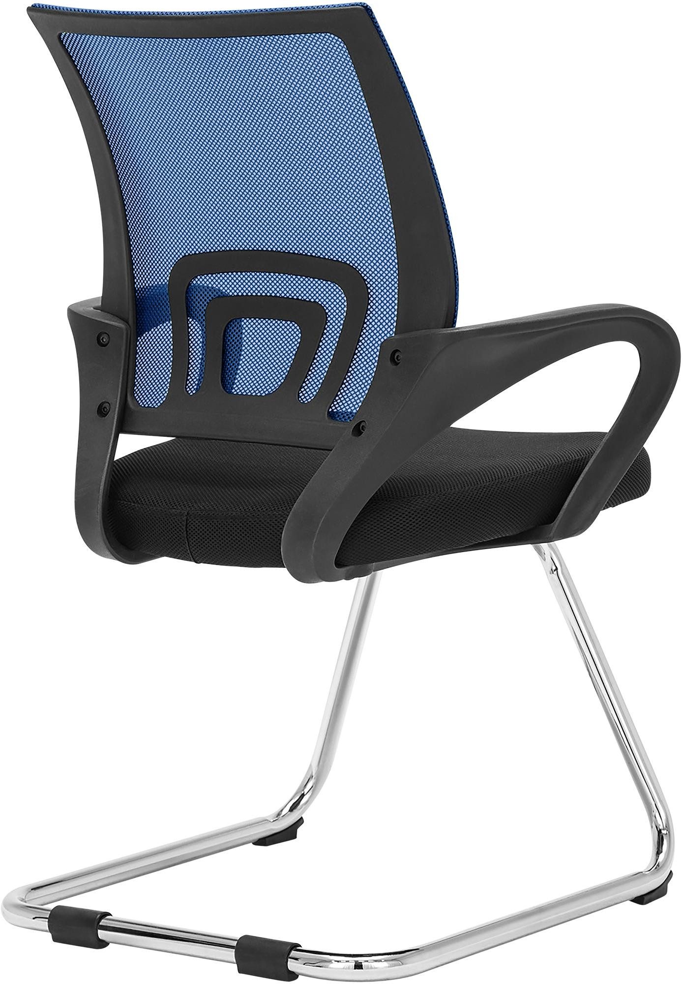 CLP Besucherstuhl Eureka, Freischwinger mit Stoff- und Netzbezug