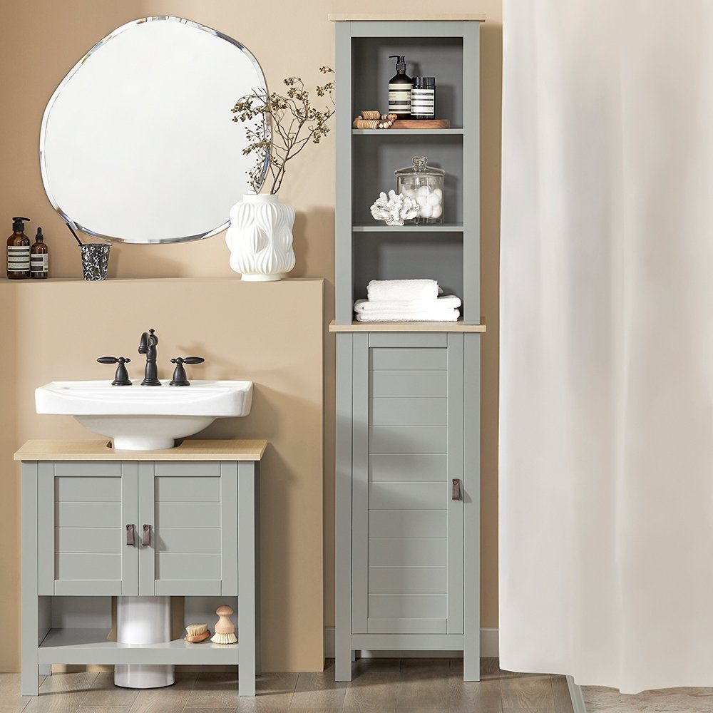 SoBuy Hochschrank BZR68 Badezimmerschrank Badregal Badschrank günstig online kaufen