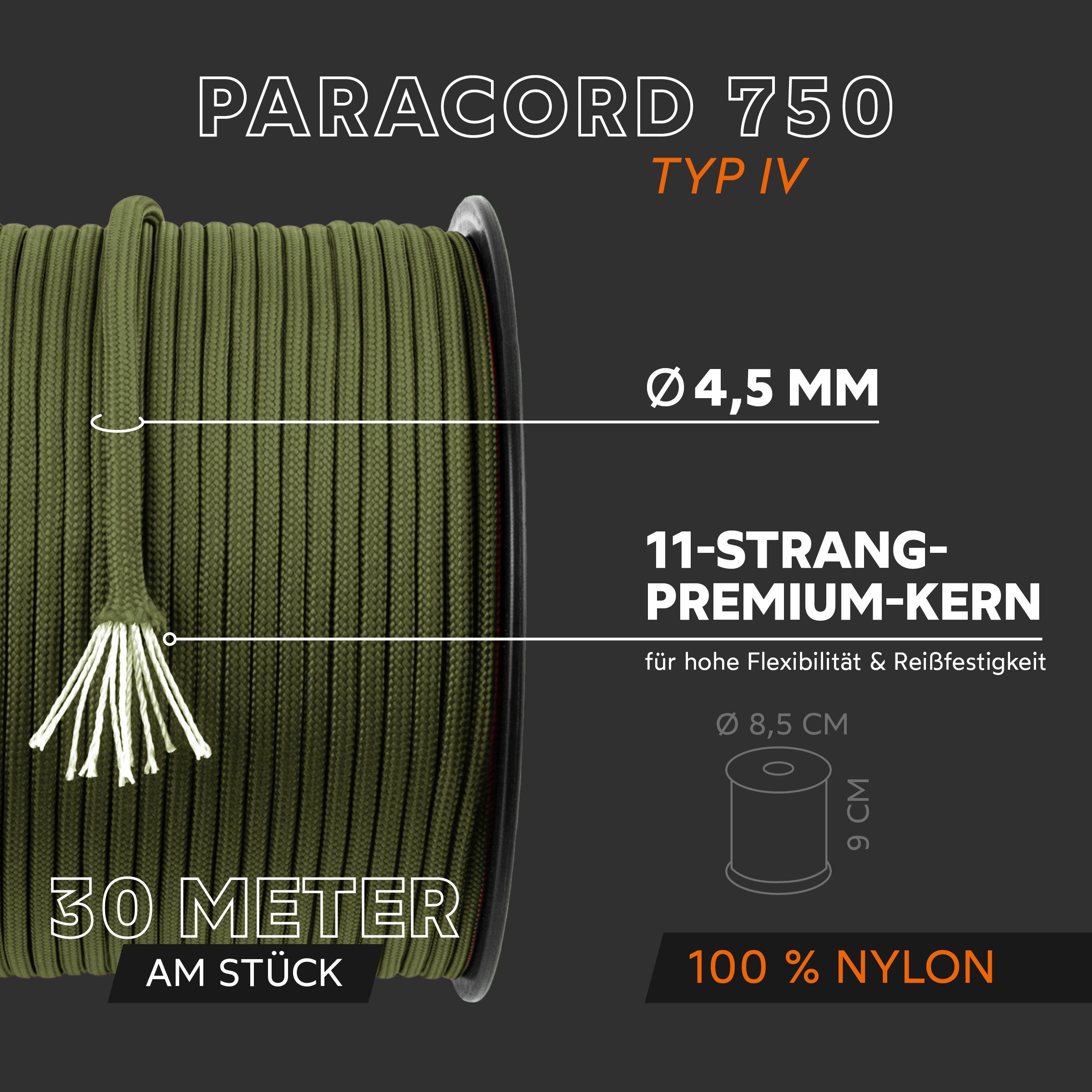 GO!elements Seil Paracord 750 - 4,5mm