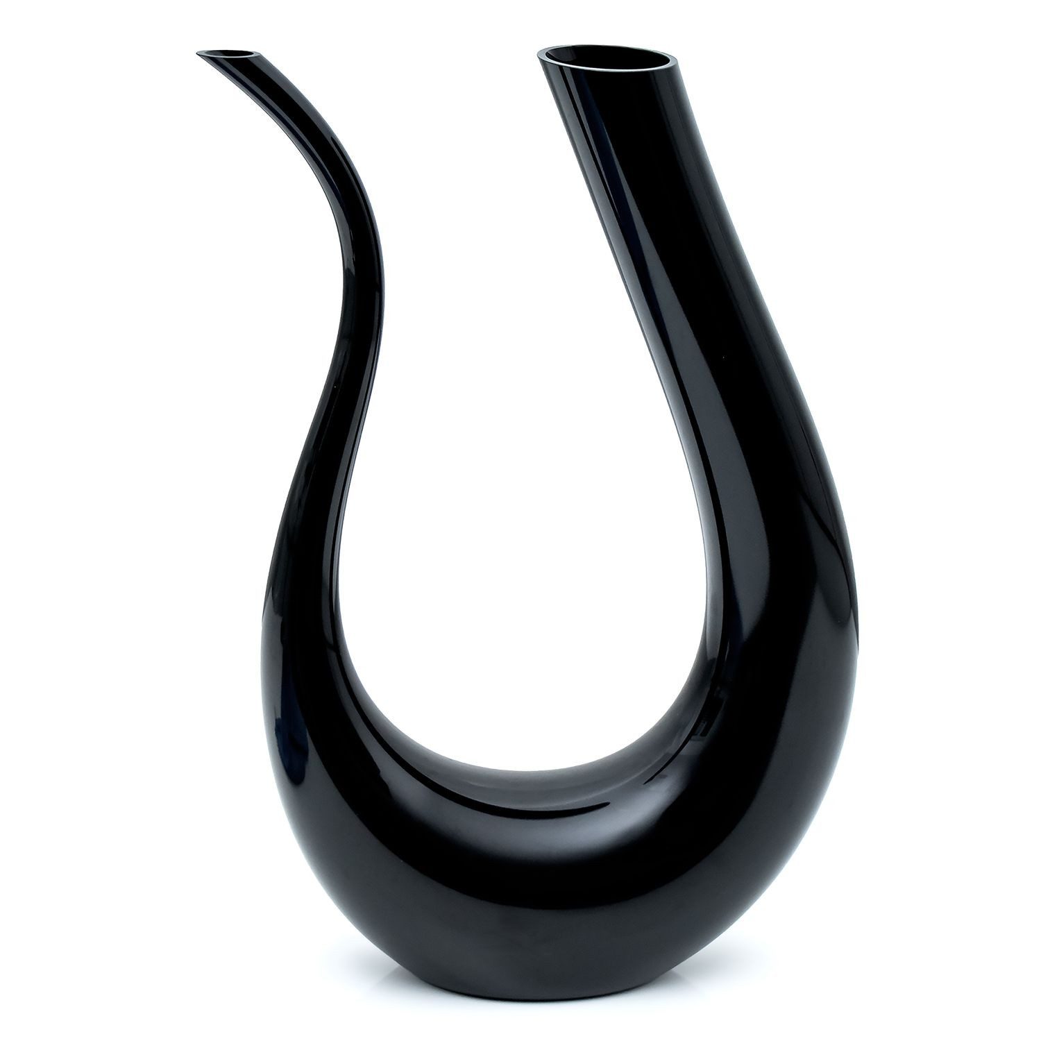 Intirilife Dekanter, (1-tlg), Wein Dekanter U-Form Glas Weinkaraffe Rotwein Dekantierer Weinbelüfter