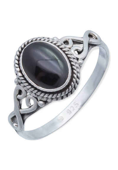 mantraroma Silberring 925er Silber mit Onyx