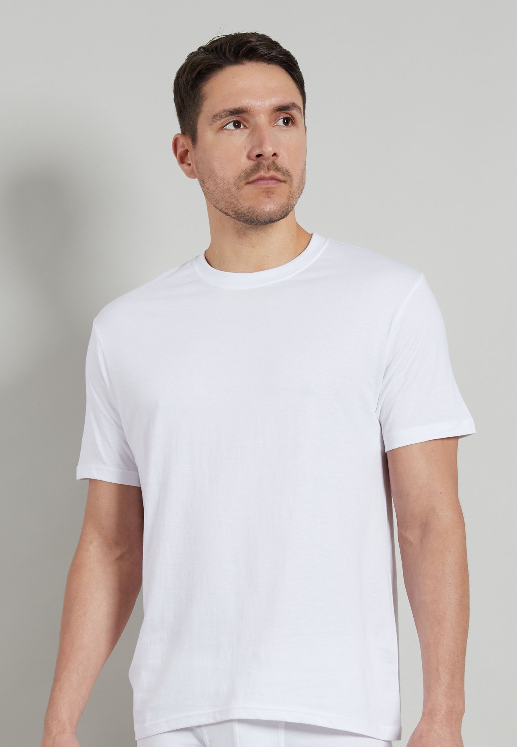 GÖTZBURG Unterziehshirt GÖTZBURG Herren Unterhemd weiß uni 4er Pack (4-St) günstig online kaufen