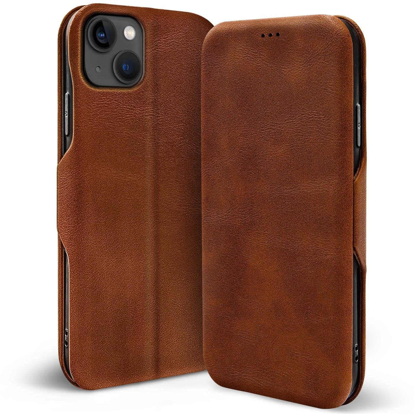 CoolGadget Handyhülle Premium Klapptasche Wallet Case für Apple iPhone 13 Mini 5,4 Zoll, Handy Tasche mit Kartenfach Book Schutzhülle