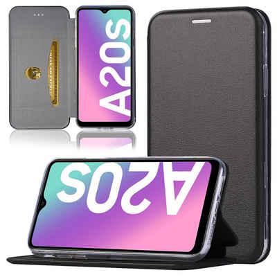 Numerva Handyhülle Handy Tasche Book Case für Samsung Galaxy A20s, Klapphülle Flip Cover Hardcover Schutz Hülle Etui