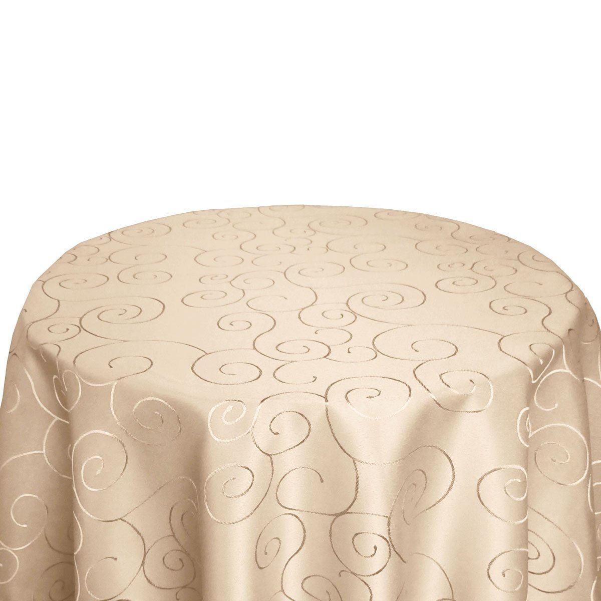 Bronze Tischdecke Ornamente RUND Tischdecke Seidenglanz uni Damast, strapaz günstig online kaufen