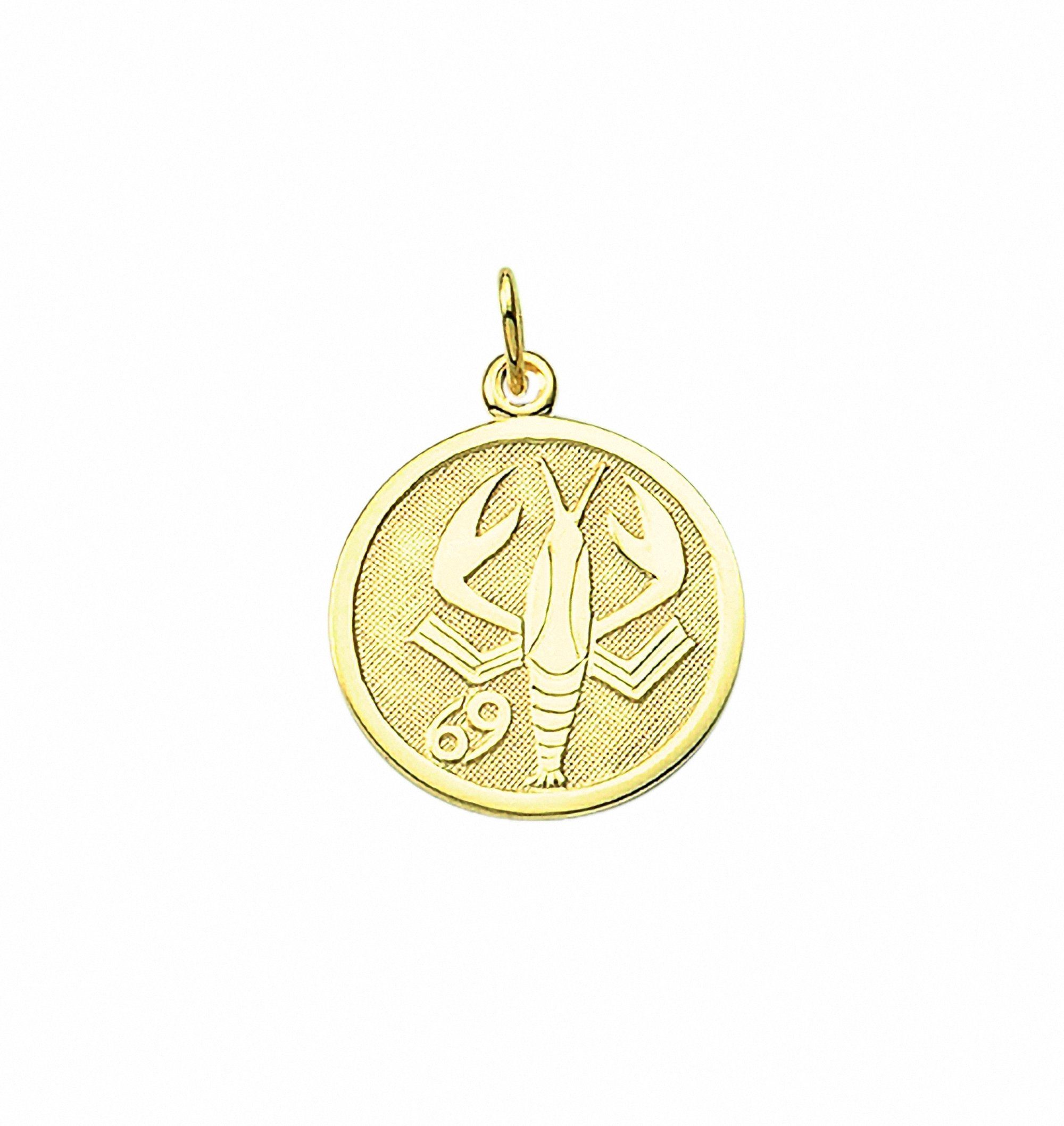 Adelia´s Kette mit Anhänger mm, 16 Ø - 333 Halskette Krebs Schmuckset mit Anhänger Gold Sternzeichen Set