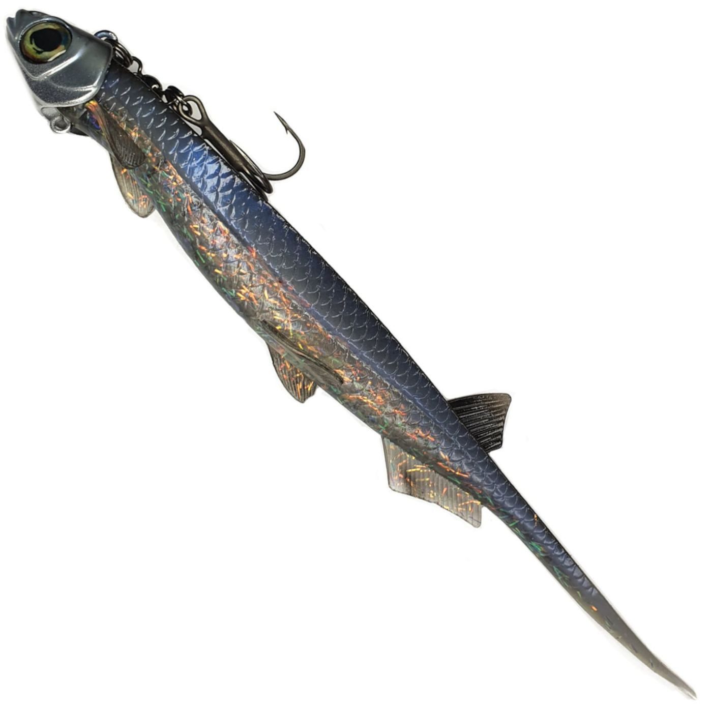 Quantum Kunstköder Quantum Pelagic Shad Set Pin 21cm 60g - montierter Gummifisch