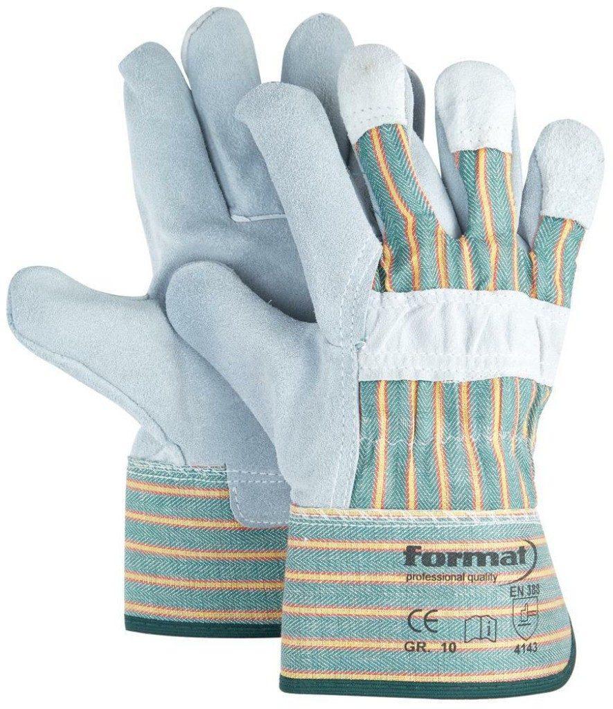 Arbeitshandschuhe 12 Paar FORMAT Rindspaltlederhandschuh Gr.9 Arbeitshandschuh