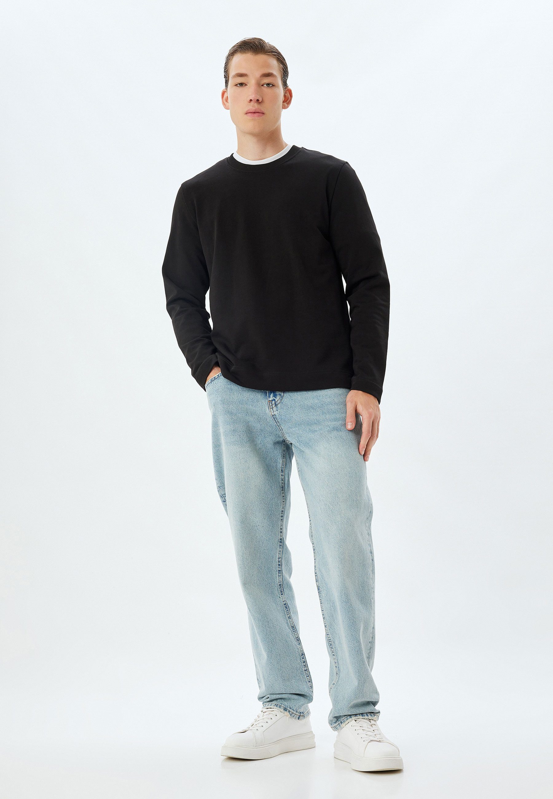 Straight-Jeans Normale Leibhöhe Vintage Straight Straight-Jeans