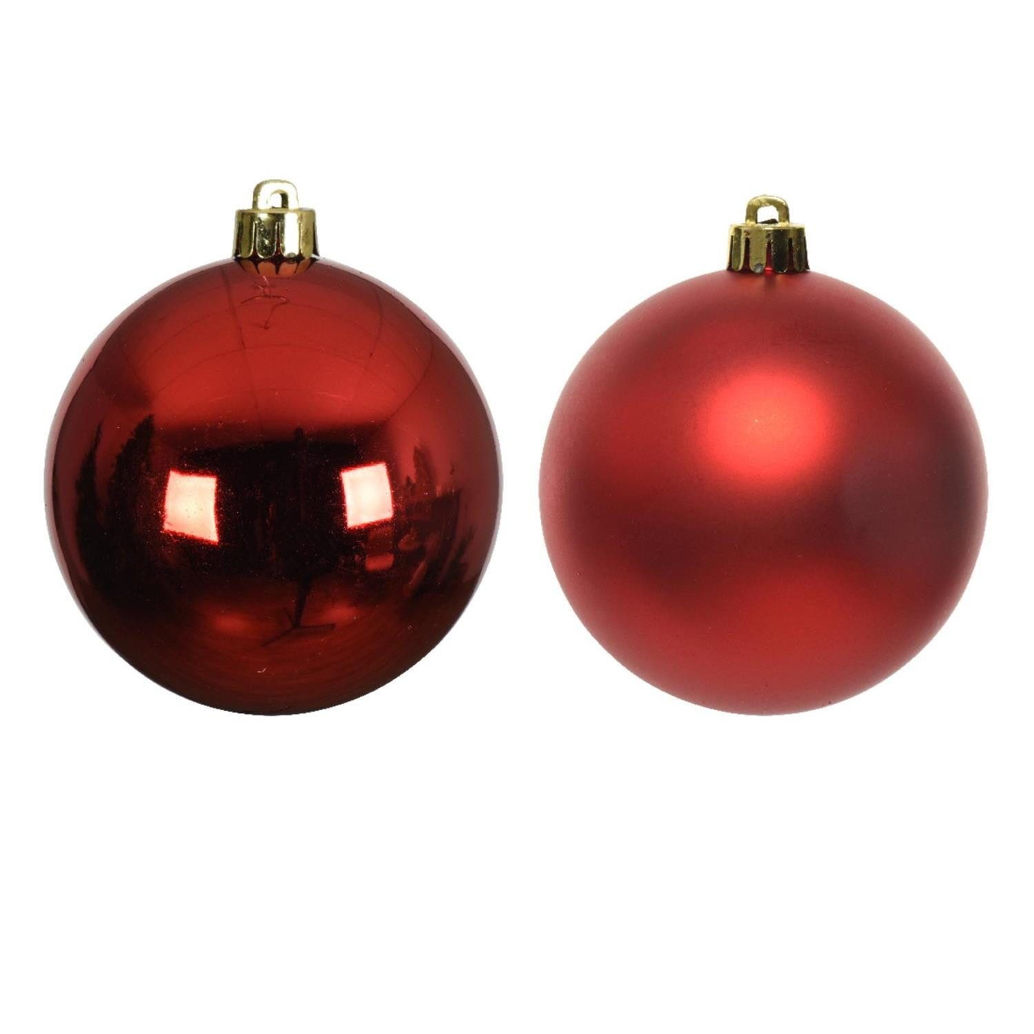 MARELIDA Weihnachtsbaumkugel Weihnachtskugeln bruchfest 6cm Christbaumkugeln glänzend matt rot 12St (12 St)