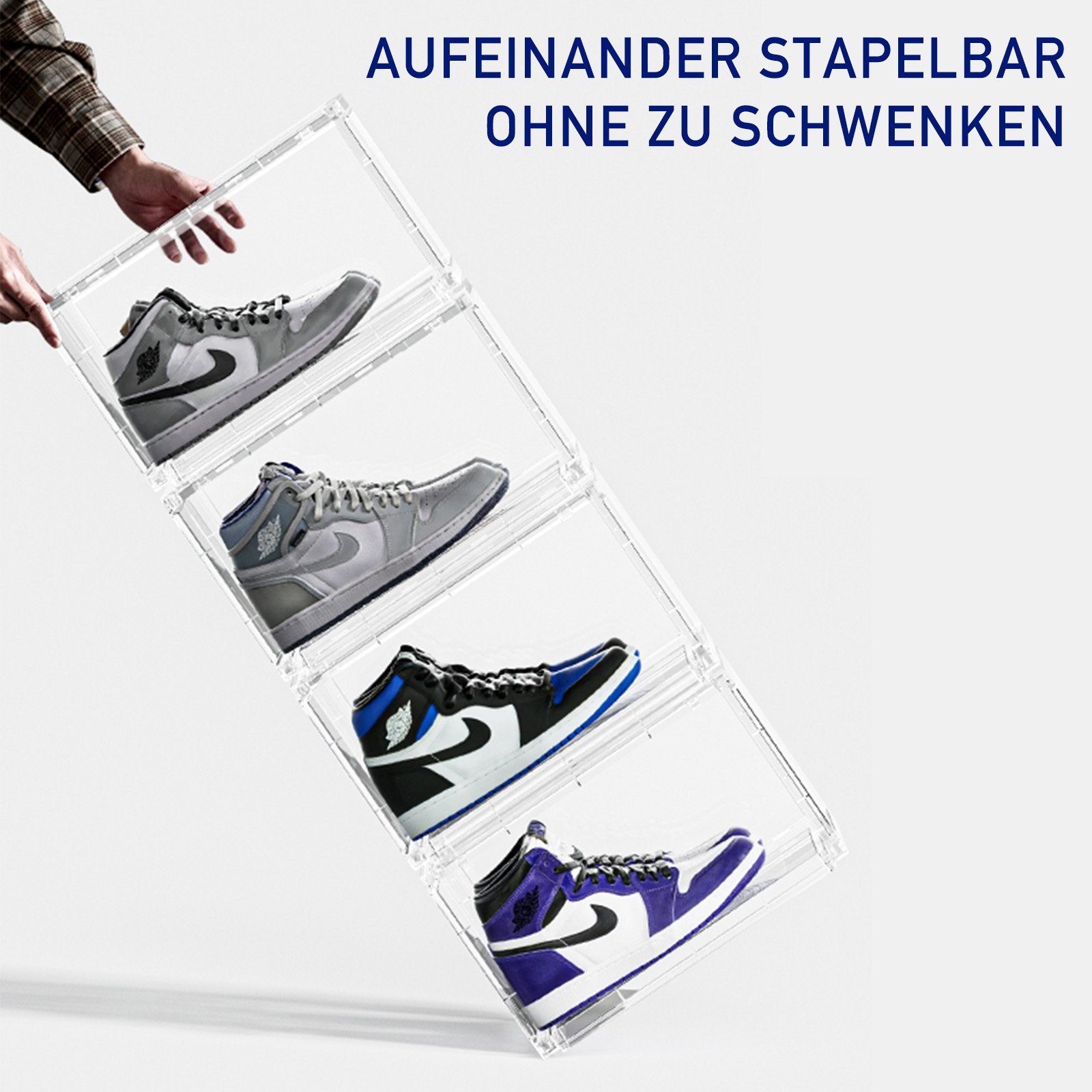 PUCHIKA Schuhbox Typ-H, Aufbewahrungsbox stapelbar, 6er günstig online kaufen