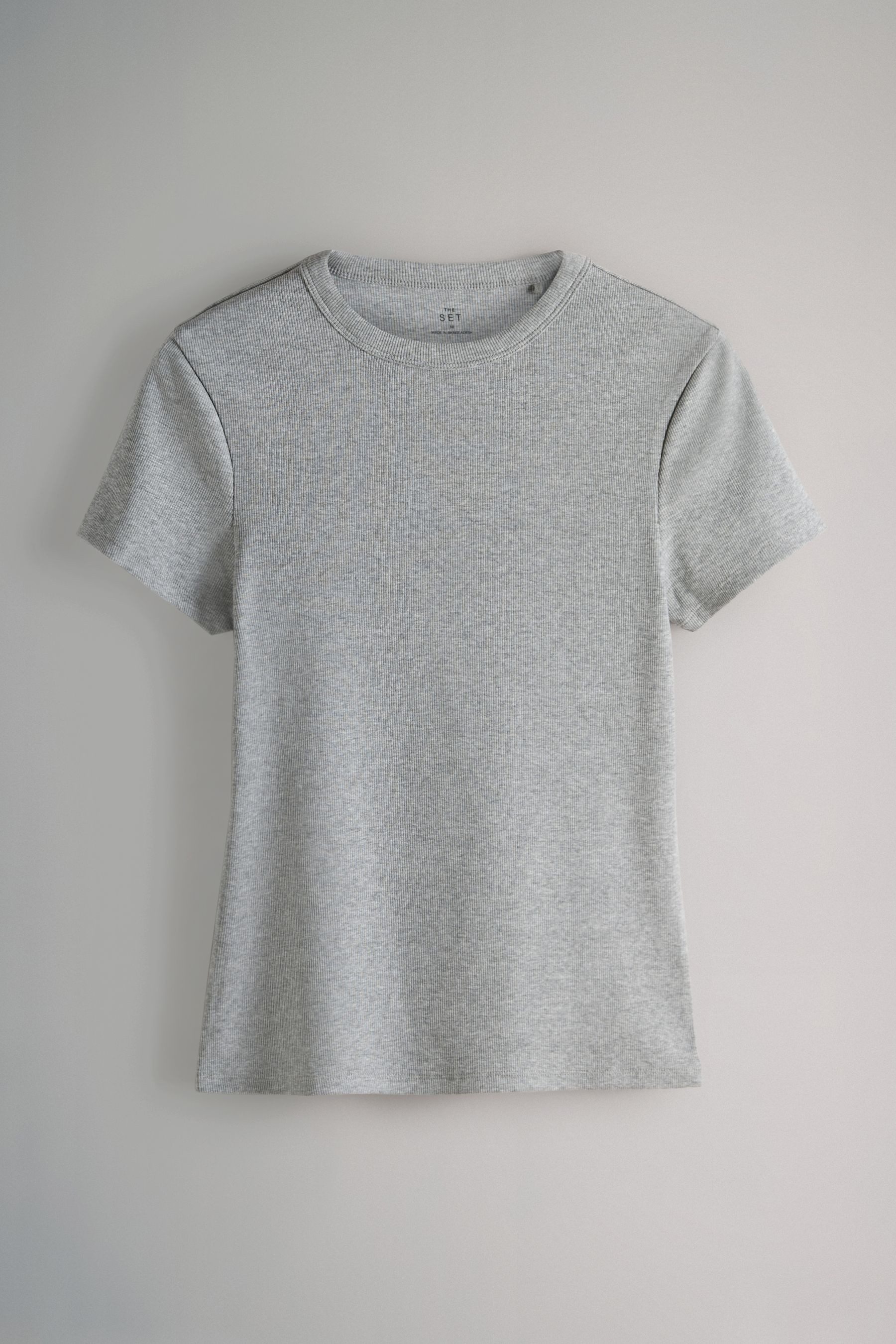 The Set T-Shirt The Set gerippte Kurzarm-T-Shirts, 5er-Pack (5-tlg)