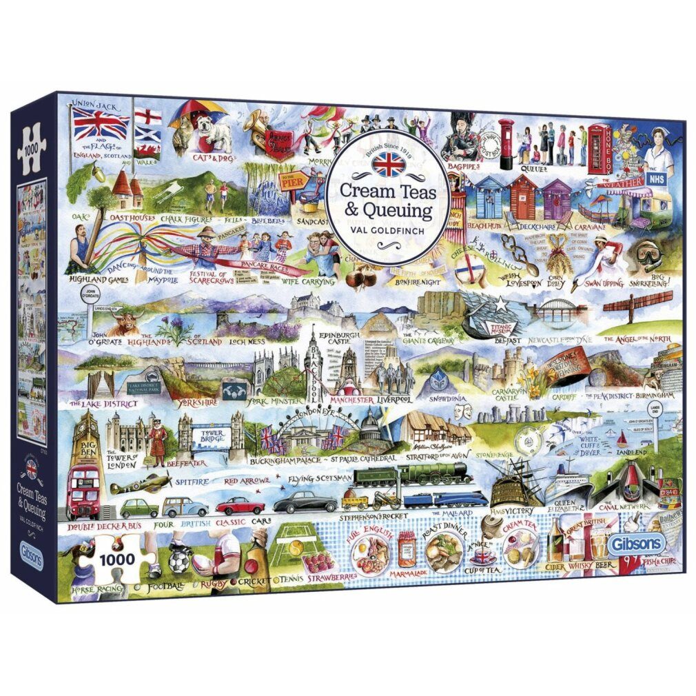 GIBSONS Puzzle Puzzle Symbols of Great Britain 1000 Teile, Puzzleteile